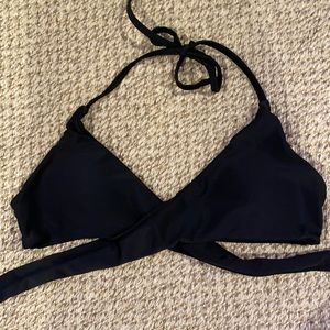 black wrap around bikini top size s